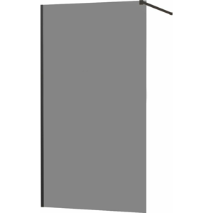 MEXEN/S KIOTO Sprchová zástěna WALK-IN 70x200 cm 8 mm, černá, kouřové sklo 800-070-101-70-40