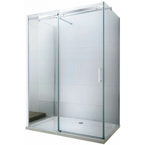 MEXEN/S OMEGA sprchový kout 3-stěnný 100x80 cm, transparent, chrom 825-100-080-01-00-3S
