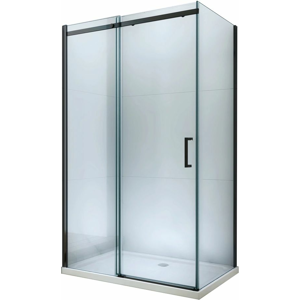 MEXEN Omega sprchový kout 100x70 cm, sklo transparent, posuv, černá 825-100-070-70-00