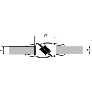 POLYSAN Sada dvou těsnění (magnet) na 6 sklo, 2000 (Vitra Line) M127