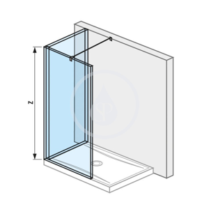 Pure Sprchová stěna Walk in L dvoudílná 1200x900 mm, Jika Perla Glass, čiré sklo H2694220026681