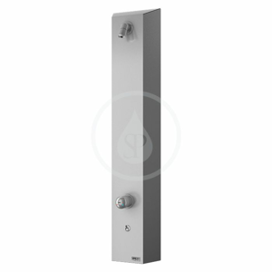 SANELA Nerezové sprchové panely Nerezový sprchový panel s piezo ovládáním a směšovací baterií, pro 2 vody, bateriové napájení SLSN 02PB