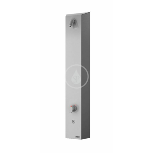 SANELA Nerezové sprchové panely Nerezový sprchový panel s Piezo ovládáním a termostatickým ventilem, pro 2 vody, bateriové napájení SLSN 02PTB