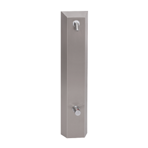 Sanela SLZA 21H Nerezový sprchový nástěnný panel bez piezo tlačítka pro dvě vody, regulace směšovací baterií SL 88215