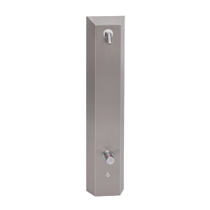 Sanela SLZA 21PT Nerezový sprchový nástěnný panel s piezo tlačítkem pro dvě vody, regulace termostatem SL 88219