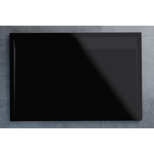 SanSwiss ILA sprchová vanička,obdélník 100x80x3,5 cm, černý granit-kryt černý matný, 1000/800/35 WIA8010006154