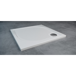 SanSwiss MARBLEMATE sprchová vanička bílá,čtverec 80x80x3 cm,800/30, WMQ080004