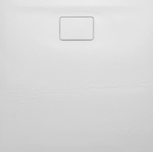 SAPHO ACORA vanička z litého mramoru, čtverec 90x90x2,7cm, bílá, dekor kámen AC002