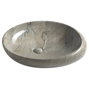 SAPHO DALMA keramické umyvadlo 68x44x16,5 cm, grigio MM313