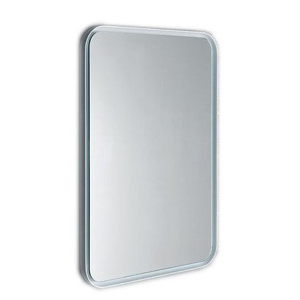 SAPHO FLOAT zaoblené LED podsvícené zrcadlo v rámu 600x800mm, bílá 22572