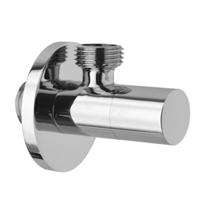 SAPHO Rohový ventil s rozetou, kulatý, 1/2"x 3/8" , chrom SL011
