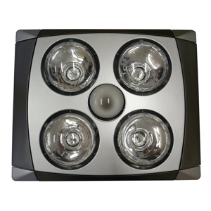SAPHO Stropní koupelnový infrazářič s osvětlením a ventilátorem, 1240 W, chrom mat TC516