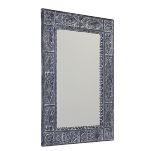 SAPHO UBUD zrcadlo ve vyřezávaném rámu 70x100cm, šedá IN231