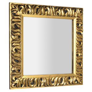 SAPHO ZEEGRAS zrcadlo ve vyřezávaném rámu, 90x90cm, zlatá IN416