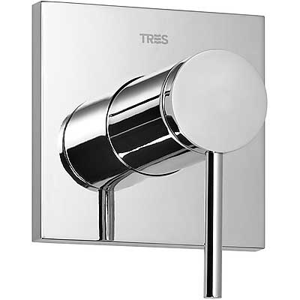 TRES Baterie MONO-TERM® (jednocestný) s uzávěrem a regulací průtoku. · Včetně podomítkového tě 20117701