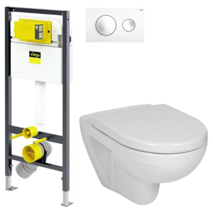 VIEGA Presvista modul DRY pro WC včetně tlačítka Style 20 bílé + WC JIKA LYRA PLUS + SEDÁTKO DURAPLAST V771973 STYLE20BI LY6