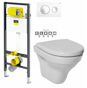 VIEGA Presvista modul DRY pro WC včetně tlačítka Style 20 bílé + WC JIKA TIGO + SEDÁTKO DURAPLAST V771973 STYLE20BI TI3