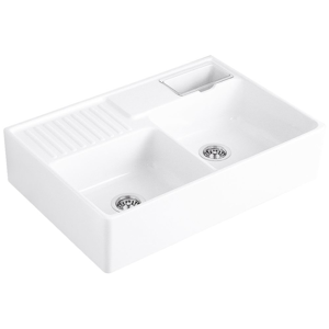 VILLEROY & BOCH Keramický dřez Double-bowl sink White alpin modulový 895 x 630 x 220 bez excentru 632391R1HL1